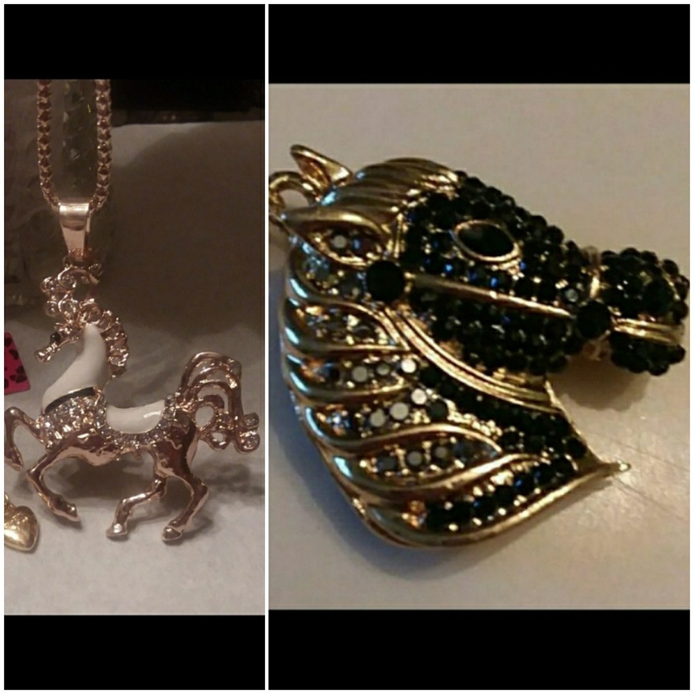 Crystal-Enamel Horse Charms/Free Chain 🐴🐎🐴
